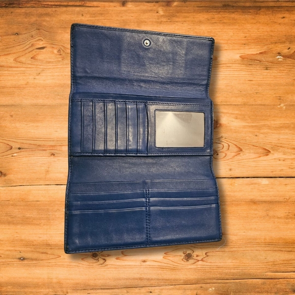 Coach Rare Vintage Soho Pleated Leather Envelope Trifold Wallet - Picture 2 of 5